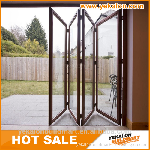 YEKALON Top quality Glass folding door with "save space, wind load and Fireproof"